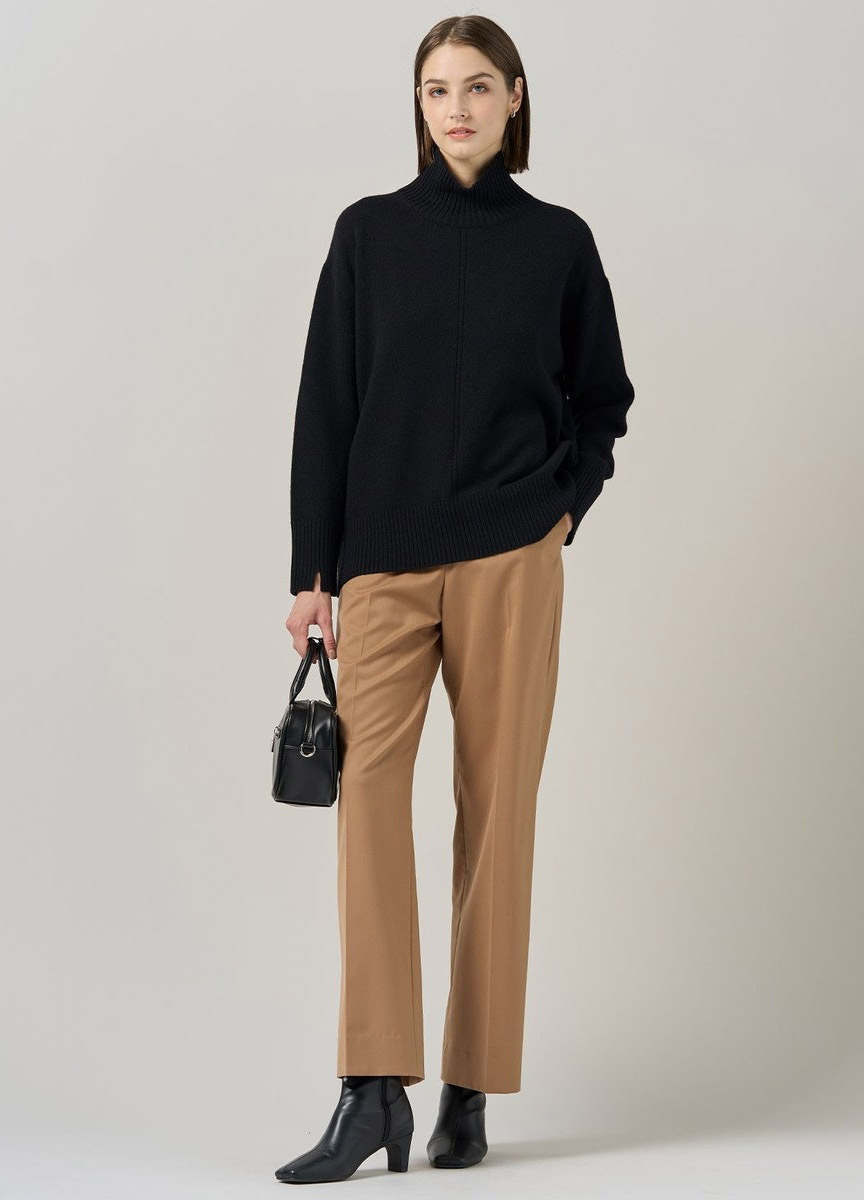 輕柔喀什米爾混紡高領上衣